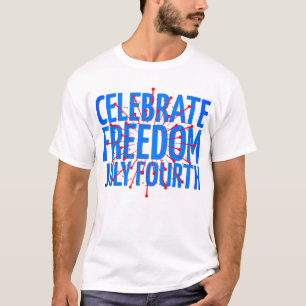Camiseta Fuegos Artificiales Celebra Libertad Cuat