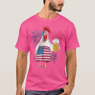 Camiseta Fuegos artificiales con la bandera estadounidense