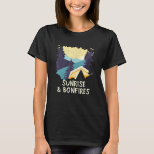 Camiseta Fuegos Artificiales de Amanecer Camping Verano Cam