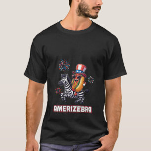 Camiseta Fuegos artificiales de cebra de las mujeres