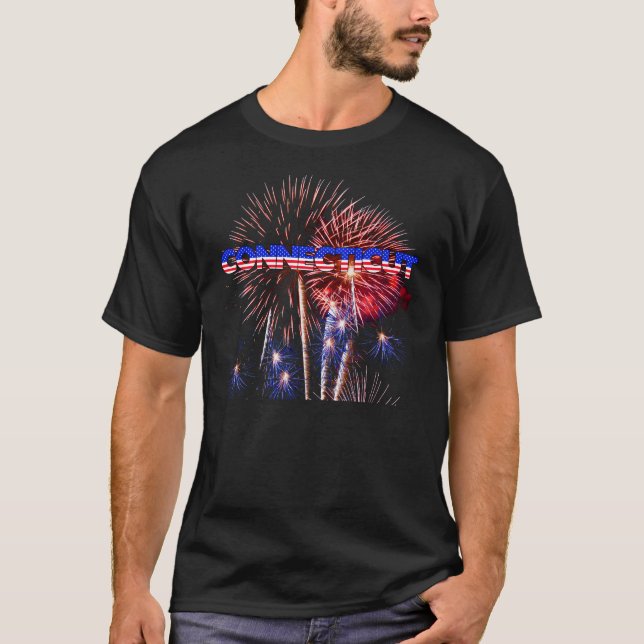 Camiseta Fuegos artificiales de Connecticut (Anverso)