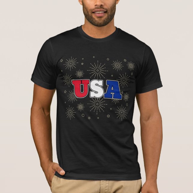 CAMISETA FUEGOS ARTIFICIALES DE EE.UU. (Anverso)