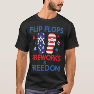 Camiseta Fuegos artificiales De Flip Flops Y Libertad Bande