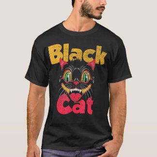 Camiseta Fuegos artificiales de Halloween Black Cat