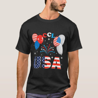 Camiseta Fuegos Artificiales de la Bandera Patriótica del A