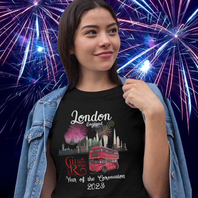 Camiseta Fuegos artificiales de la Red Bus Coronation 2023 (Subido por el creador)