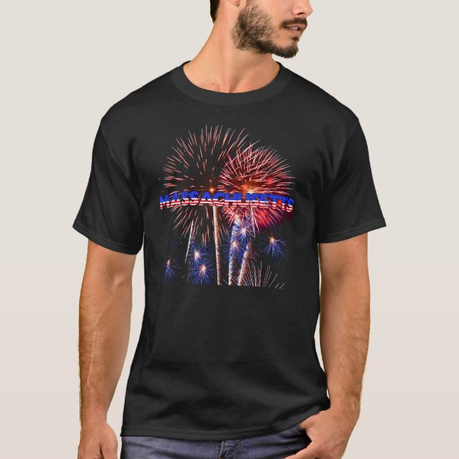 Camiseta Fuegos artificiales de Massachusetts (Anverso)