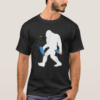 Camiseta Fuegos artificiales de pie gigante 4 de julio Amér
