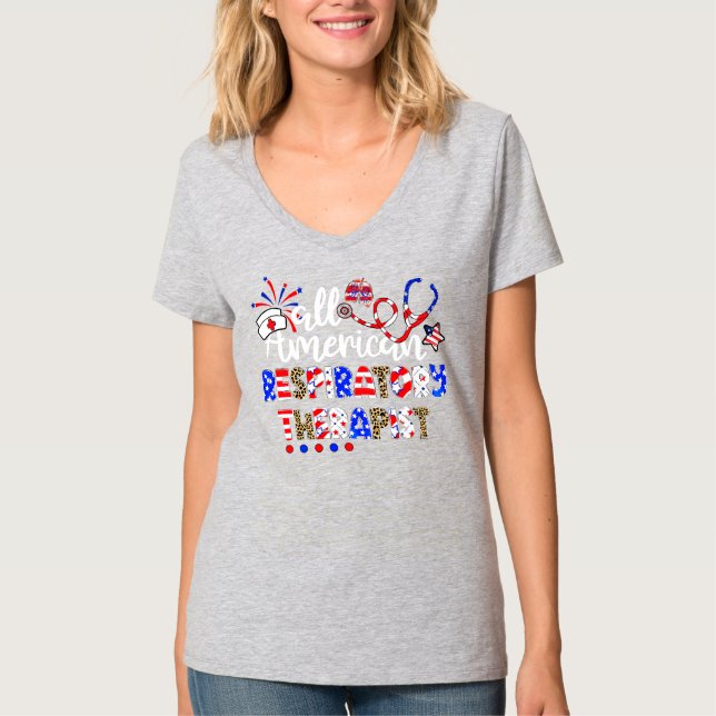 Camiseta Fuegos artificiales de Terapia Respiratoria Estado (Anverso)