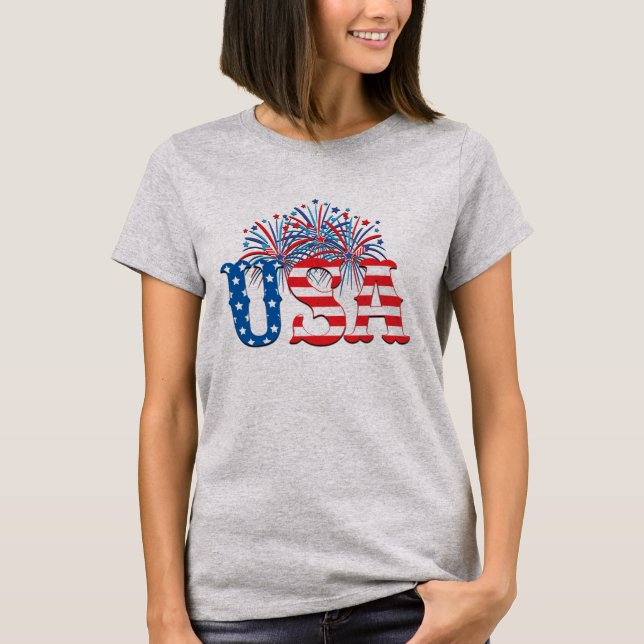 Camiseta Fuegos artificiales del 4 de julio, Día de la Inde (Anverso)