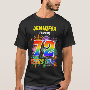 Camiseta Fuegos Artificiales Divertidos, Aspecto de Arcoíri