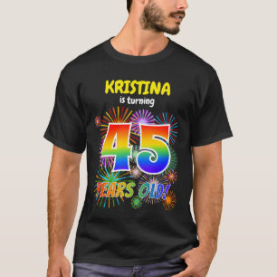 Camiseta Fuegos artificiales divertidos, aspecto de arcoíri
