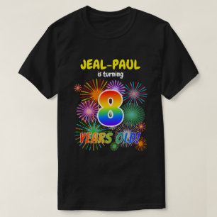 Camiseta Fuegos artificiales divertidos, lucimiento arcoiri