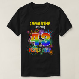 Camiseta Fuegos artificiales divertidos, lucir arcoiris "43