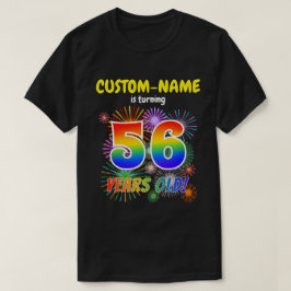 Camiseta Fuegos artificiales divertidos, lucir arcoiris "56