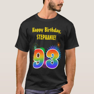 Camiseta Fuegos artificiales divertidos + Patrón Arcoiris "