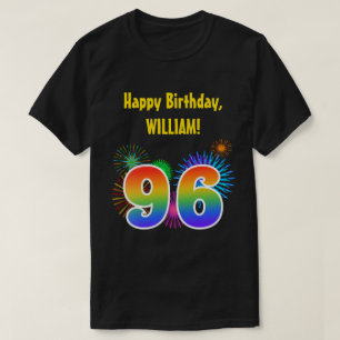 Camiseta Fuegos artificiales divertidos + Patrón Arcoiris "