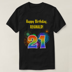 Camiseta Fuegos artificiales divertidos + Patrón Arcoiris "