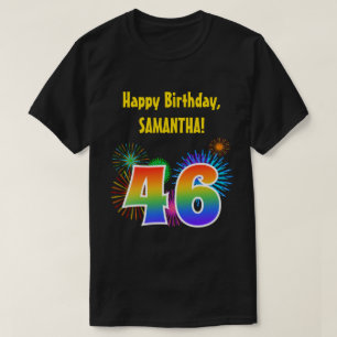 Camiseta Fuegos Artificiales Divertidos + Patrón de Arcoíri