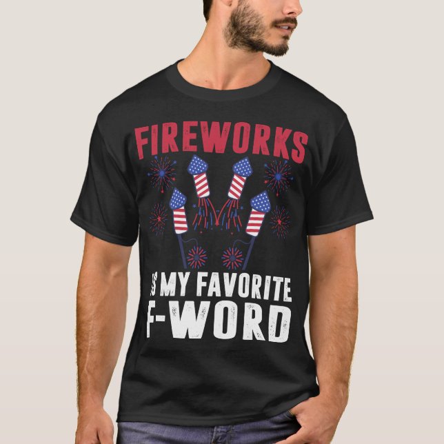 Camiseta Fuegos artificiales Es Mi Famoso 4 De Julio. (Anverso)