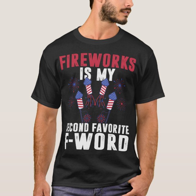 Camiseta Fuegos artificiales es mi segunda palabra favorita (Anverso)