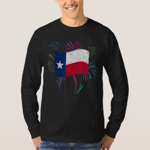 Camiseta Fuegos artificiales Estados Unidos Bandera de Texa