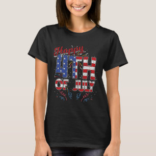 Camiseta Fuegos artificiales Feliz 4 De Julio Bandera Estad