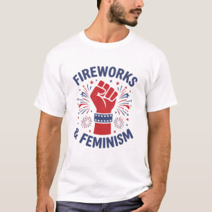 Camiseta Fuegos Artificiales Feminismo Patriótico Feminista