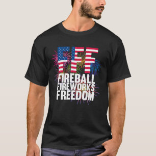 Camiseta Fuegos artificiales Libertad 4 de Julio Bandera Es