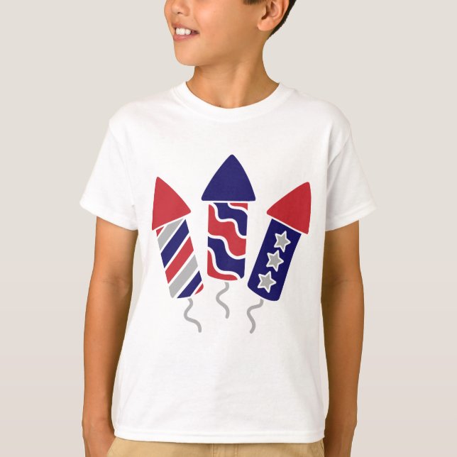 Camiseta fuegos artificiales niños (Anverso)