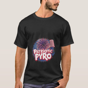 Camiseta Fuegos artificiales Patrióticas De Pyro Feliz 4 De
