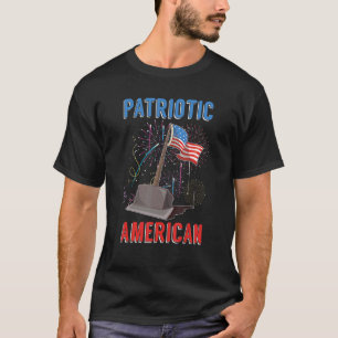 Camiseta Fuegos artificiales Patriótico Estadounidense Band
