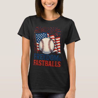 Camiseta Fuegos Artificiales Patrióticos Béisbol 4 de Julio