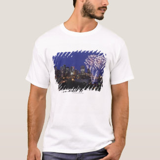 Camiseta Fuegos artificiales sobre la ciudad