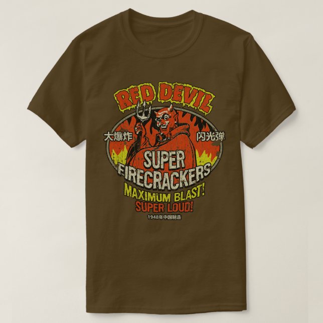 Camiseta Fuegos artificiales TShirtRed Devil Super Firecrac (Diseño del anverso)