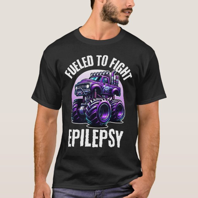 Camiseta Fueled Monster Truck Fighting Epilepsy Awareness (Anverso)