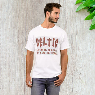 Camiseta Fuente de alfabeto celta