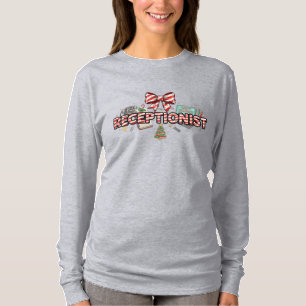 Camiseta Fuente de bastón de caramelo para recepcionistas,