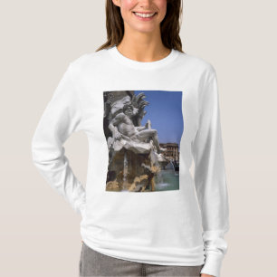 Camiseta Fuente de los Cuatro Ríos, Piazza Navona, Roma,