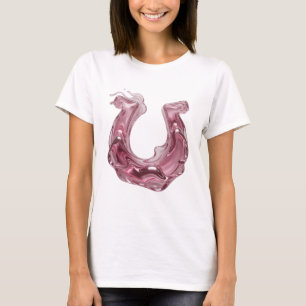 Camiseta Fuente de metal líquido 3D rosa de moda diseño mod