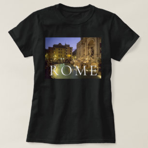 Camiseta Fuente de Trevi de Noche Roma, Lacio, Italia