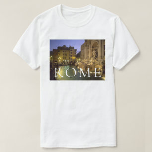 Camiseta Fuente de Trevi de Noche Roma, Lacio, Italia