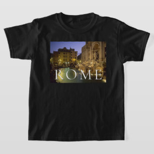 Camiseta Fuente de Trevi de Noche   Roma, Lazio, Italia