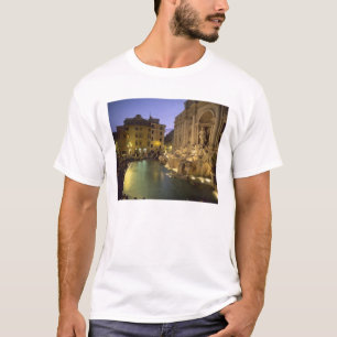 Camiseta Fuente de Trevi de noche, Roma, Lazio, Italia