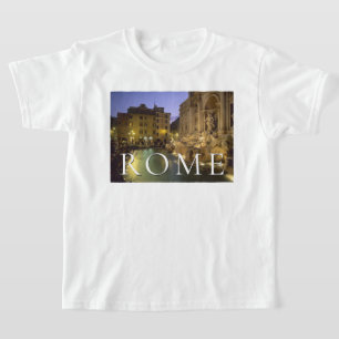 Camiseta Fuente de Trevi de Noche   Roma, Lazio, Italia