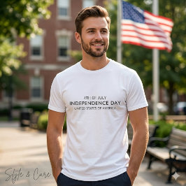 Camiseta Fuente elegante del DÍA DE LA INDEPENDENCIA