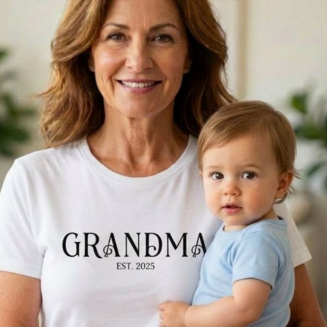 Camiseta Fuente Moderna Negrita Establecida Abuela (Subido por el creador)