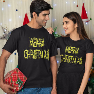 Camiseta Fuente Nocturna Estelar de Feliz Navidad