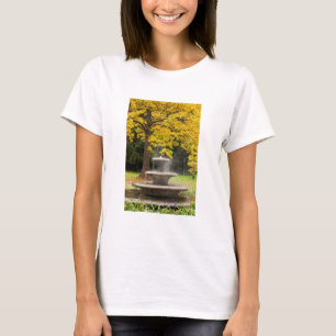 Camiseta Fuente por un árbol en otoño, Alemania