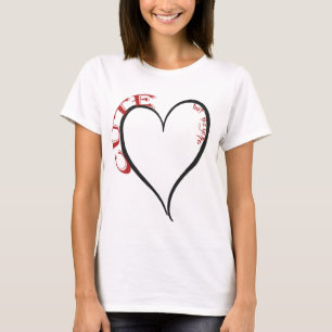 Camiseta Fuente roja de corazón negro curo pero psicópata